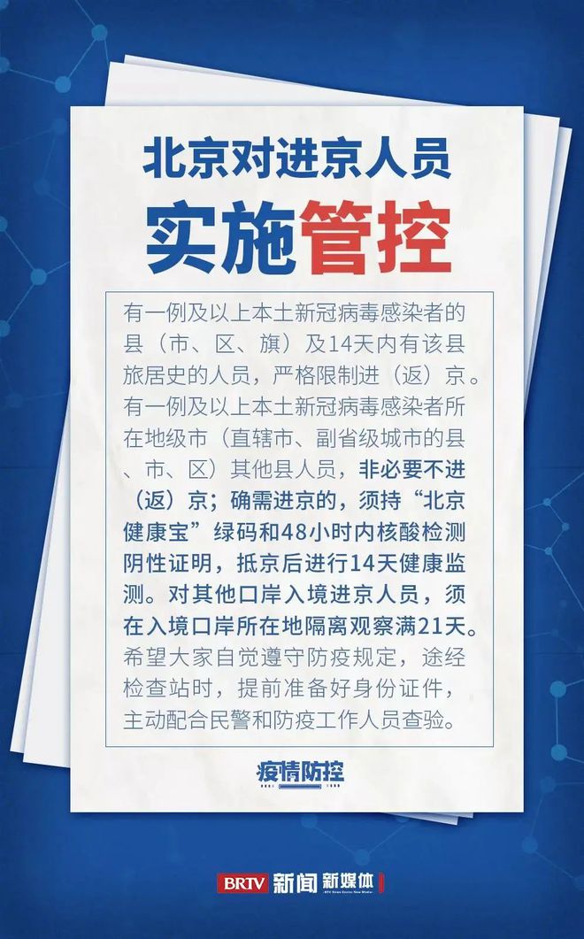 北京疫情进出京政策解读及最新规定📣